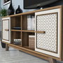 Hanah Home Mueble de TV Ayla - Nogal, Crema